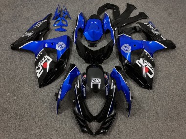 Noir Bleu Carénage Moto Suzuki GSXR 1000 2009-2016 Pas Chère