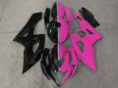 Noir Brillant Rose Carénage Moto Suzuki GSXR 1000 2005-2006 Pas Chère