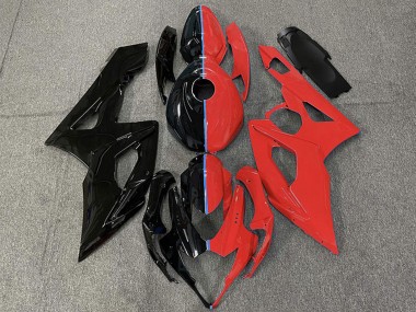 Noir Brillant Rouge Carénage Moto Suzuki GSXR 1000 2005-2006 Pas Chère