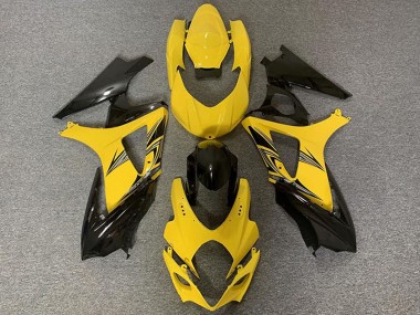 Jaune Noir Brillant Carénage Moto Suzuki GSXR 1000 2007-2008 Pas Chère