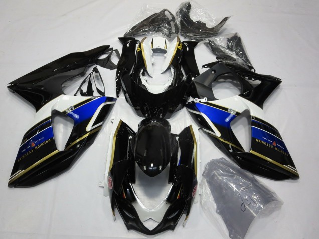 Bleu Blanc Or Noir Carénage Moto Suzuki GSXR 1000 2009-2016