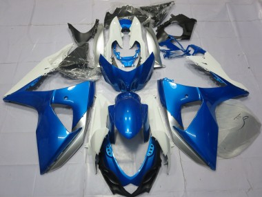 Bleu Blanc Carénage Moto Suzuki GSXR 1000 2009-2016 Pas Chère