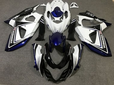 Bleu Blanc Noir Carénage Moto Suzuki GSXR 1000 2009-2016 Pas Chère