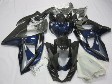 Bleu Argent Noir Carénage Moto Suzuki GSXR 1000 2009-2016 Pas Chère