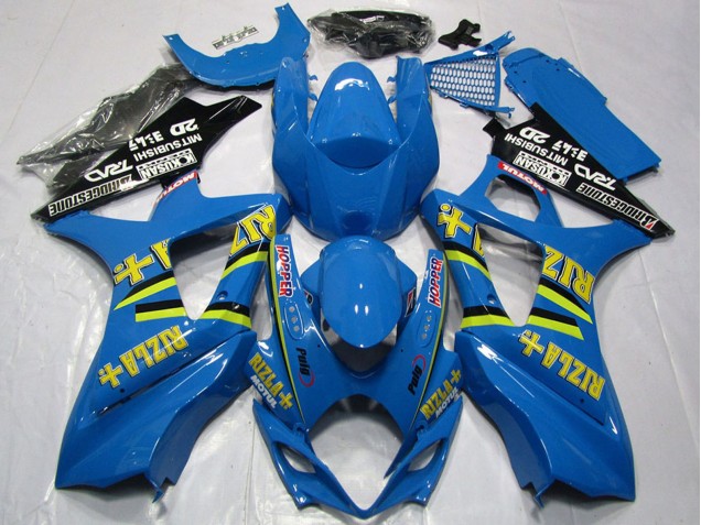 Bleu Or Noir Rizla Carénages Moto Suzuki GSXR 1000 2007-2008