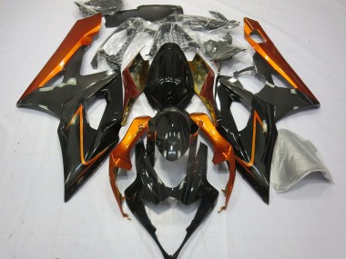 Burnt Orange Noir Carénage Moto Suzuki GSXR 1000 2005-2006 Pas Chère