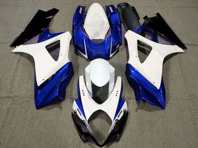 Blanc Bleu Noir Carénage Moto Suzuki GSXR 1000 2007-2008