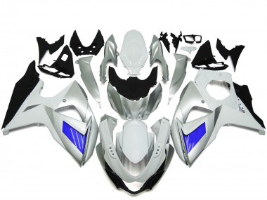 Blanc Bleu Carénages Moto Suzuki GSXR 1000 2009-2016 Pas Chère