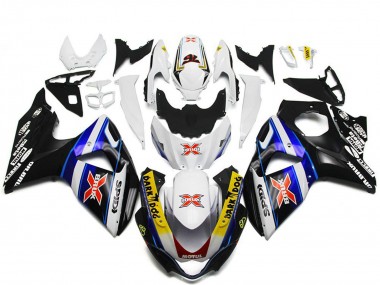 Blanc Bleu Noir SPIDI Dark Dog Carénage Moto Suzuki GSXR 1000 2009-2016 Pas Chère