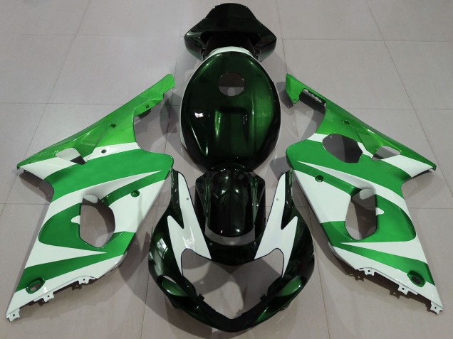 Vert Blanc Noir Carénage Moto Suzuki GSXR 1000 2000-2002