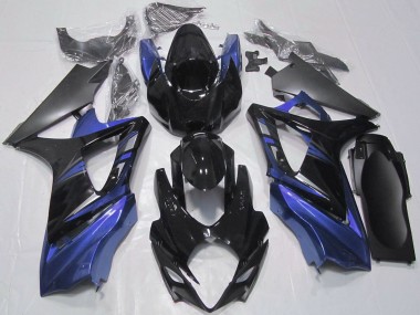 Noir Brillant Bleu Carénage Moto Suzuki GSXR 1000 2007-2008 Pas Chère