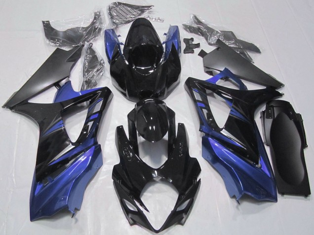 Noir Brillant Bleu Carénage Moto Suzuki GSXR 1000 2007-2008