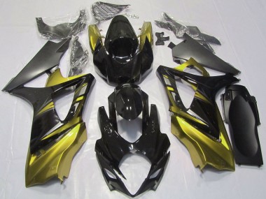 Noir Brillant Jaune Carénage Moto Suzuki GSXR 1000 2007-2008 Pas Chère