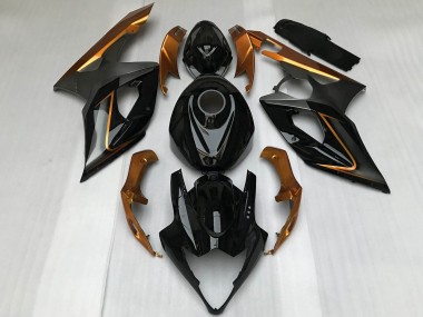Noir Brillant Bronze Carénage Moto Suzuki GSXR 1000 2005-2006 Pas Chère