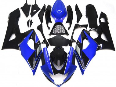Bleu Noir Brillant Carénage Moto Suzuki GSXR 1000 2005-2006 Pas Chère