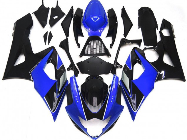 Bleu Noir Brillant Carénage Moto Suzuki GSXR 1000 2005-2006