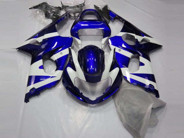 Bleu Blanc Carénage Moto Suzuki GSXR 1000 2000-2002