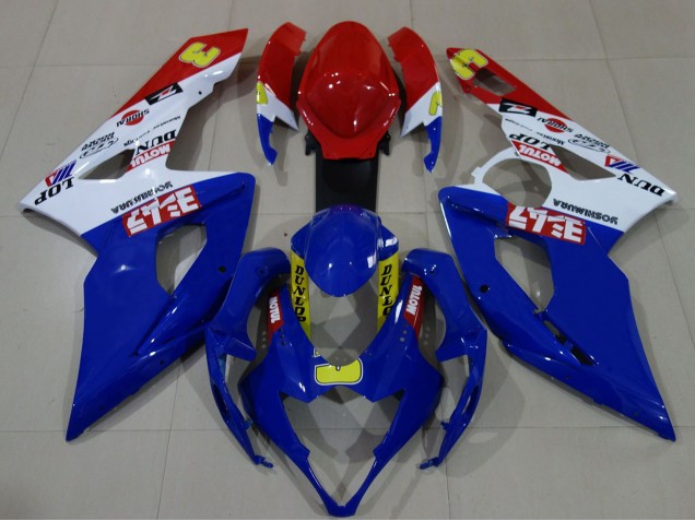Blanc Rouge Bleu Jaune Carénage Moto Suzuki GSXR 1000 2005-2006