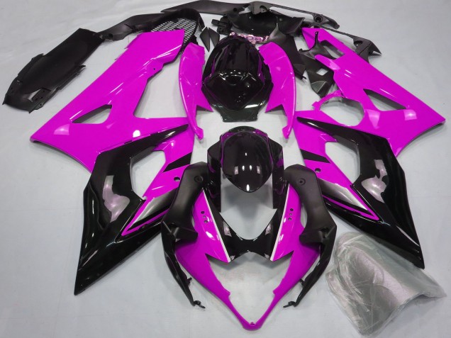 Rose Noir Brillant Carénage Moto Suzuki GSXR 1000 2005-2006