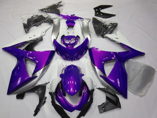 Violet Blanc Carénage Moto Suzuki GSXR 1000 2009-2016