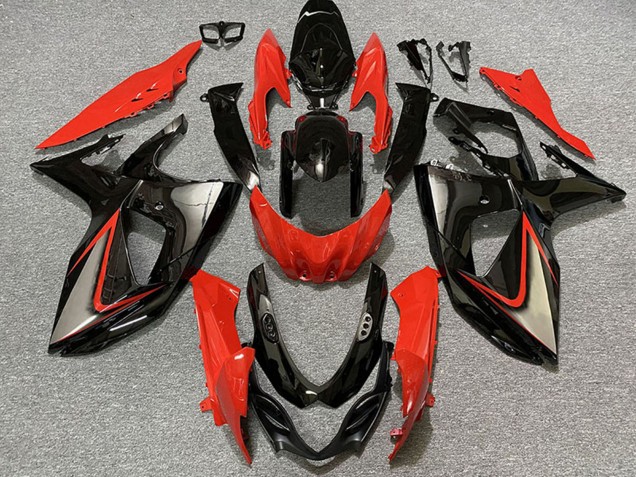 Rouge Noir Carénage Moto Suzuki GSXR 1000 2009-2016