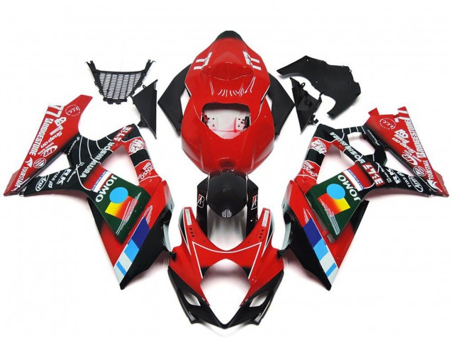 Rouge Noir Bleu Blanc Jaune Carénage Moto Suzuki GSXR 1000 2007-2008