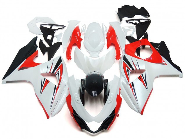 Blanc Rouge Noir Carénages Moto Suzuki GSXR 1000 2009-2016