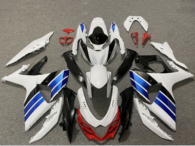 Blanc Bleu Rouge Noir Carénage Moto Suzuki GSXR 1000 2009-2016 Pas Chère