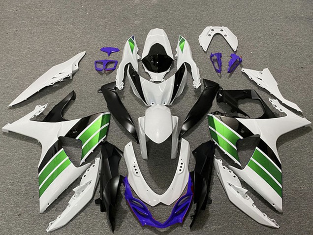 Blanc Bleu Vert Noir Carénage Moto Suzuki GSXR 1000 2009-2016