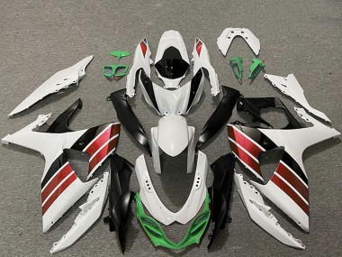 Blanc Rouge Vert Noir Carénage Moto Suzuki GSXR 1000 2009-2016 Pas Chère