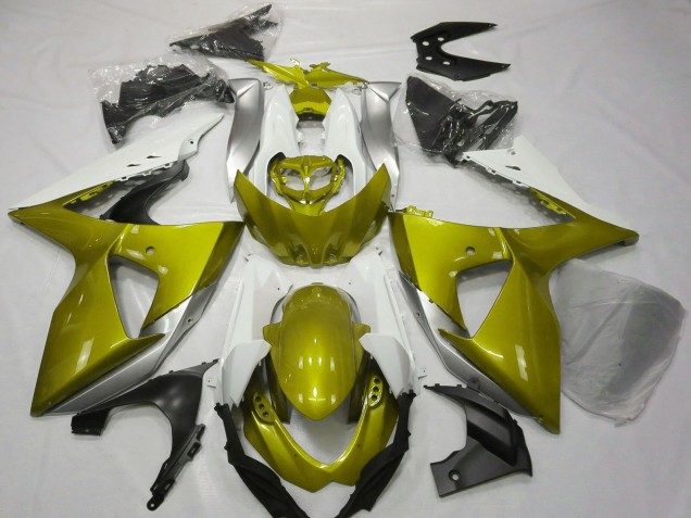Blanc Jaune Carénage Moto Suzuki GSXR 1000 2009-2016