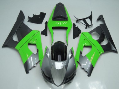 Vert Argent Noir Carénage Moto Suzuki GSXR 1000 2003-2004 Pas Chère