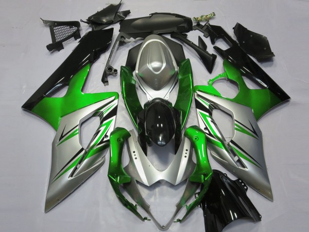 Vert Argent Noir Carénage Moto Suzuki GSXR 1000 2005-2006