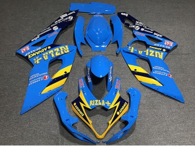 Bleu Jaune Noir Rizla Carénage Moto Suzuki GSXR 1000 2005-2006 Pas Chère