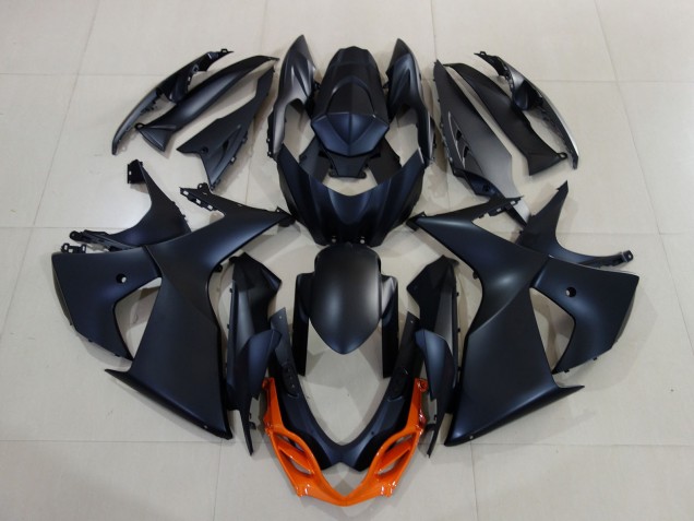 Noir Mat Orange Carénage Moto Suzuki GSXR 1000 2009-2016