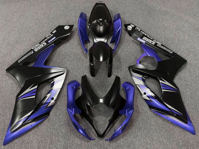 Noir Mat Bleu Carénage Moto Suzuki GSXR 1000 2005-2006