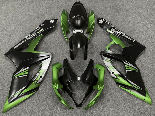 Noir Mat Vert Carénages Moto Suzuki GSXR 1000 2005-2006