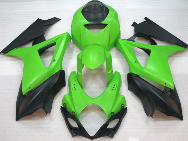 Vert Noir Mat Carénage Moto Suzuki GSXR 1000 2007-2008