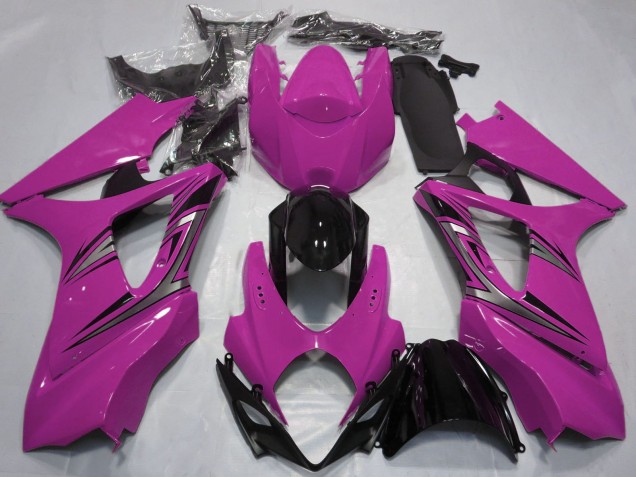 Rose Noir Brillant OEM Style Carénage Moto Suzuki GSXR 1000 2007-2008