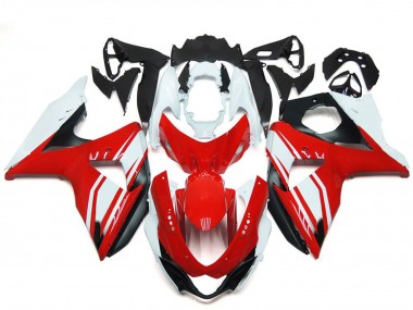 Blanc Rouge Noir Carénage Moto Suzuki GSXR 1000 2009-2016 Pas Chère