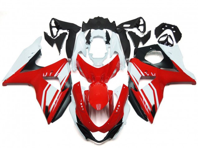 Blanc Rouge Noir Carénage Moto Suzuki GSXR 1000 2009-2016