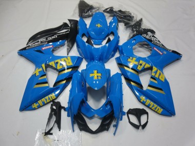 Bleu Or Noir Rizla Carénage Moto Suzuki GSXR 1000 2009-2016 Pas Chère