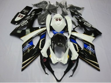 Blanc Bleu Noir Jaune Viru Carénage Moto Suzuki GSXR 1000 2005-2006 Pas Chère