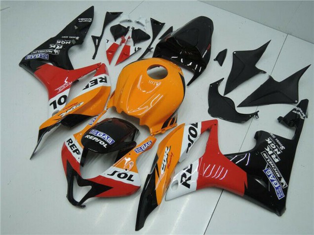 Orange Blanc Rouge Noir Brillant Repsol Kits Carénages Moto ABS Honda CBR600RR 2007-2008