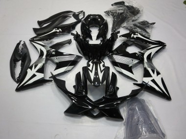 Blanc Noir Carénage Moto Suzuki GSXR 1000 2009-2016 Pas Chère