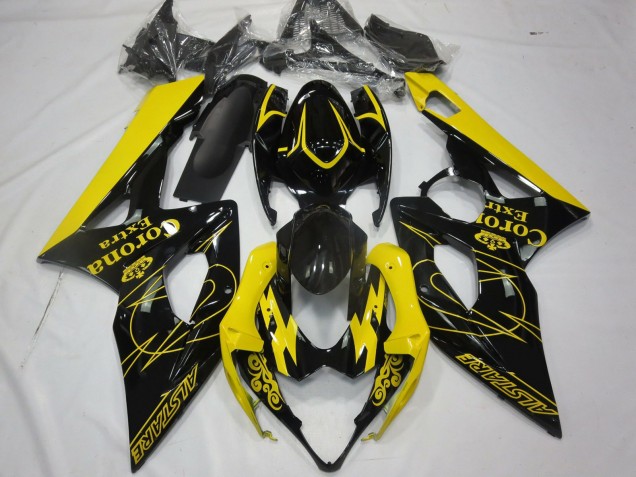 Jaune Noir Corona Alstare Carénage Moto Suzuki GSXR 1000 2005-2006