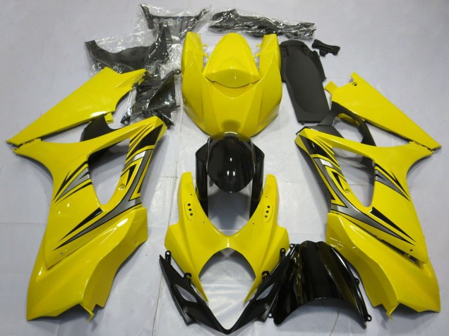 Jaune Noir Brillant OEM Style Carénage Moto Suzuki GSXR 1000 2007-2008