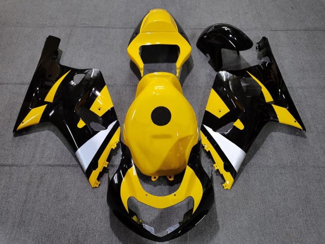 Jaune Blanc Noir Brillant Carénage Moto Suzuki GSXR 600 / GSXR 750 2001-2003