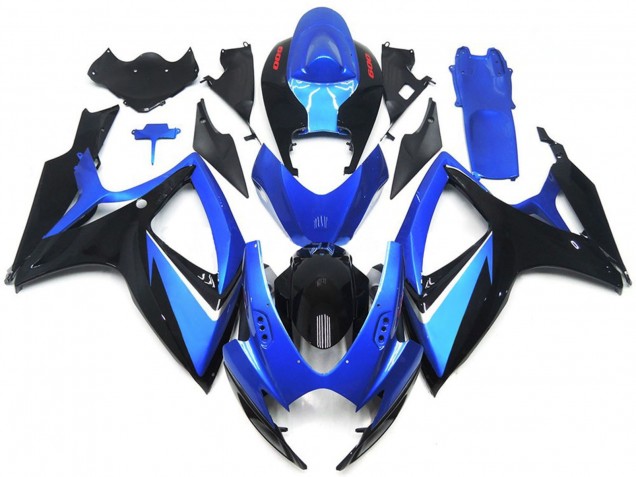 Bleu Noir Rouge Bande Carénage Moto Suzuki GSXR 600 / GSXR 750 2006-2007