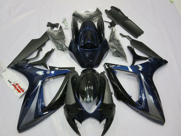 Bleu Gris Noir Bande Carénage Moto Suzuki GSXR 600 / GSXR 750 2006-2007